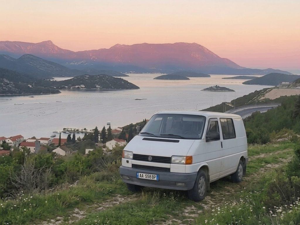 VW Microbus 4x4 Syncro campervan Albania Tirana Airport pickup
